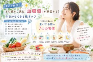 「血糖値」を味方につけて、夏バテ知らずの【内側から輝く私】へ！夏をアクティブに楽しむ秘訣